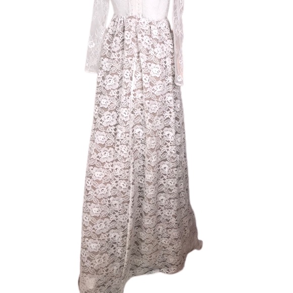 Anthropologie SAU Lace Illusion Bodice Special Occasion Dress, US size 0 - Picture 8 of 11
